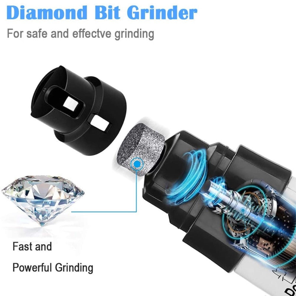 Cordless Pet Nail Trimmers with rechargeable battery, two speeds, quiet motor, and extra grinding drums for pets